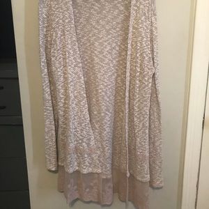 Maurices mauve lace cardigan